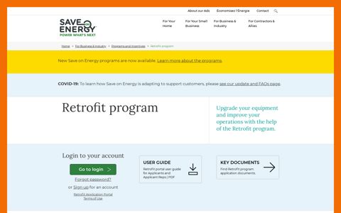 Retrofit program | Business and Industry incentives | Save on ...