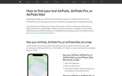 How to find your lost AirPods - Apple Support