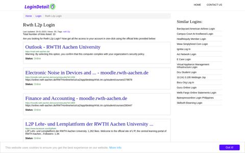 Rwth L2p Login Outlook - RWTH Aachen University - https://mail ...