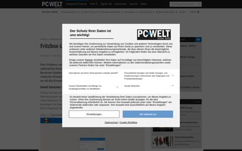 Fritzbox-Login - Router-Menü aufrufen - PC-WELT