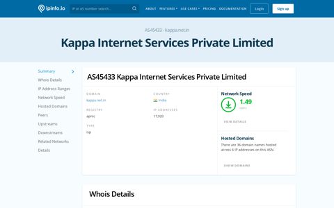AS45433 Kappa Internet Services Private Limited - IPinfo.io