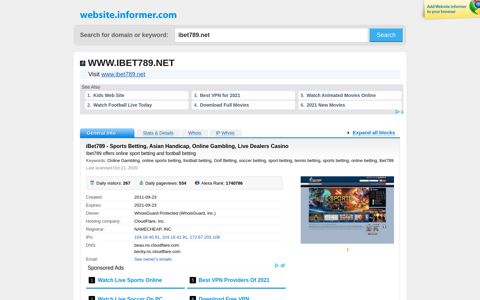 ibet789.net at WI. iBet789 - Sports Betting, Asian Handicap ...