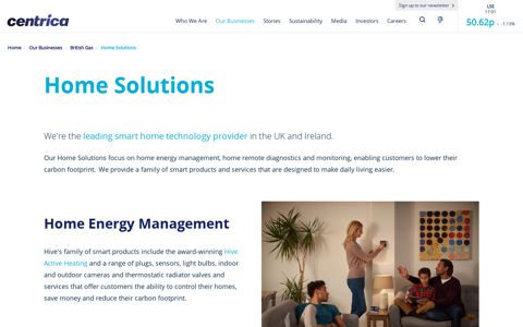 Home Solutions | Centrica plc