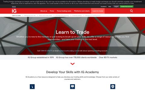 Learn to trade - IG.com