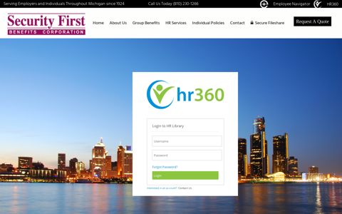 HR360 Login - Security First Benefits Corporation