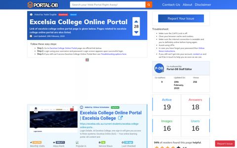 Excelsia College Online Portal