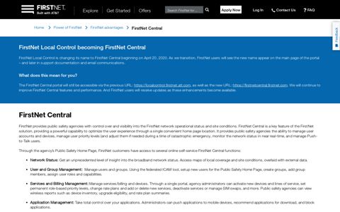 Control FirstNet User Accounts & Application Access