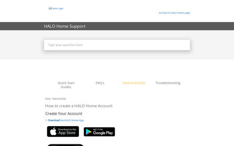 How to create a HALO Home Account - HALO Home Support