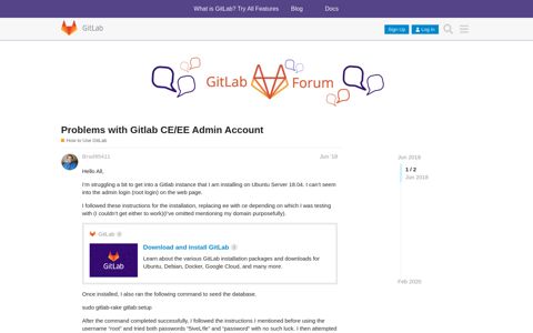 Problems with Gitlab CE/EE Admin Account - How to Use ...