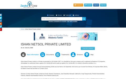 ISHAN NETSOL PRIVATE LIMITED - Company, directors and ...