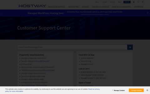 Customer Support Center | Hostway