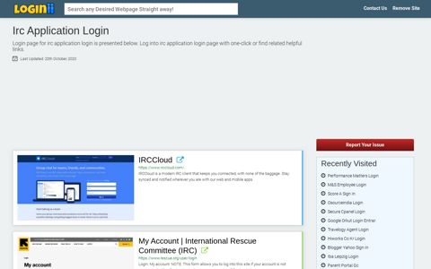 Irc Application Login | Accedi Irc Application - Loginii.com