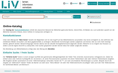 Online-Katalog | HS Heilbronn
