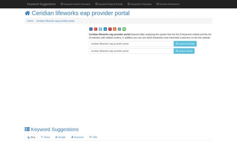 ™ "Ceridian lifeworks eap provider portal" Keyword Found ...