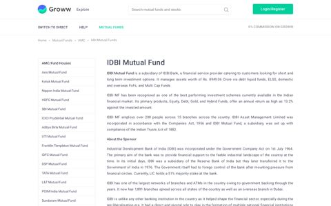 IDBI Mutual Fund - Latest MF Schemes, NAV, Performance ...
