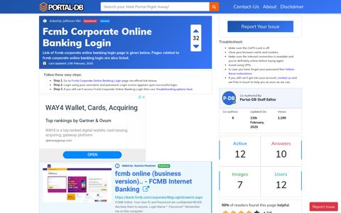 Fcmb Corporate Online Banking Login - Portal-DB.live
