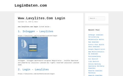 Www.Lavylites.Com - Inloggen - Lavylites - LoginDaten.com
