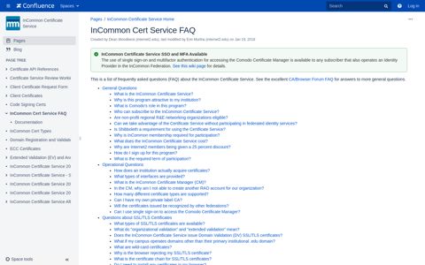InCommon Cert Service FAQ - Confluence Mobile - Internet2 ...