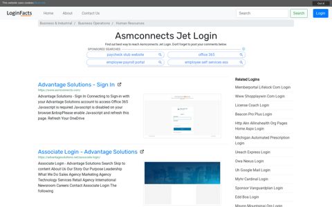 Asmconnects Jet - Advantage Solutions - Sign In - LoginFacts