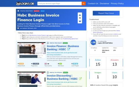 Hsbc Business Invoice Finance Login - Logins-DB