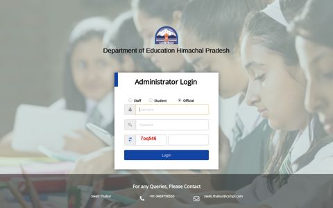 Department of Education Himachal Pradesh: Login