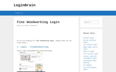 Fine Woodworking - Login - Finewoodworking - LoginBrain