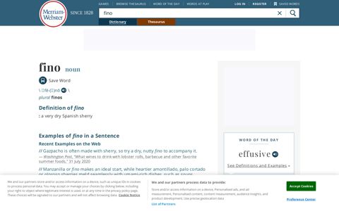 Fino | Definition of Fino by Merriam-Webster