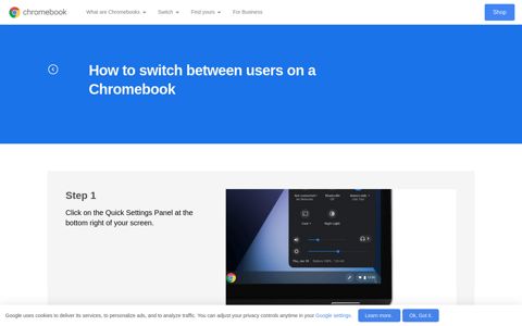 How to switch between users on a Chromebook - Google