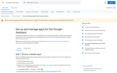 Set up and manage apps for the Google Assistant - Android ...