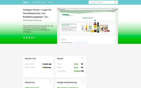 partner.h-g-berner.de - Cellagon Portal – Login für Ve ... - Sur.ly