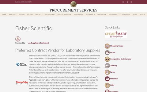 Fisher Scientific | Procurement Services