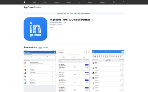 ‎Ingommt- MMT & GoIbibo Partner on the App Store