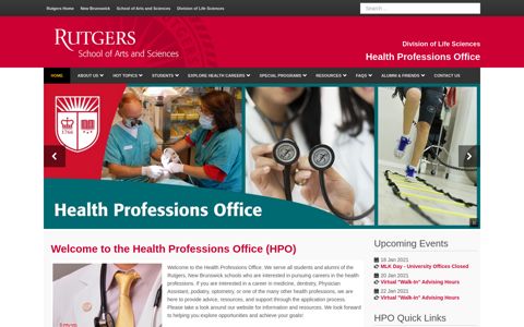 Welcome to the Health Professions Office (HPO)