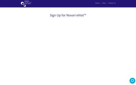 Sign Up - Novari eVisit