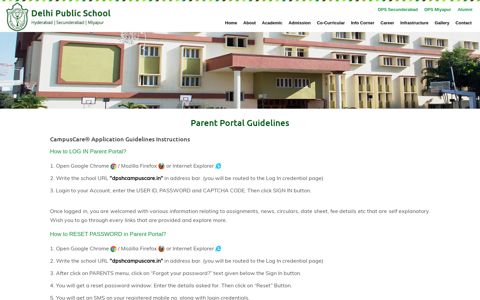Parent Portal - DPS Hyderabad