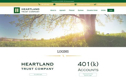 Login - Heartland Trust Company