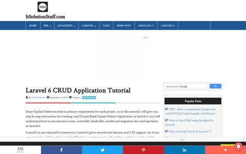 Laravel 6 CRUD Application Tutorial - ItSolutionStuff.com