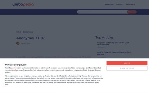 What is Anonymous FTP? Webopedia Definition