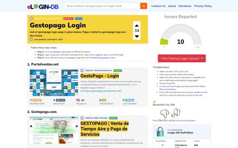 Gestopago Login - Find Login Page of Any Site within Seconds!