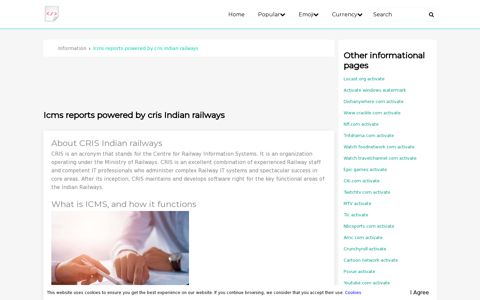Icms reports powered by cris Indian railways - Detailed ...