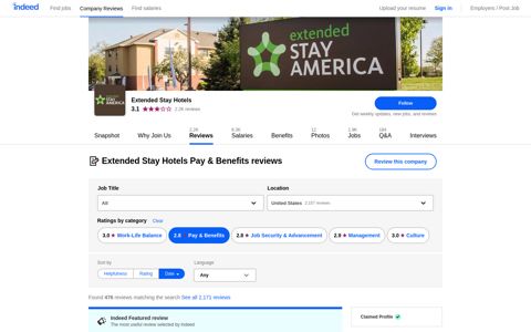 Extended Stay Hotels Pay & Benefits reviews - Indeed