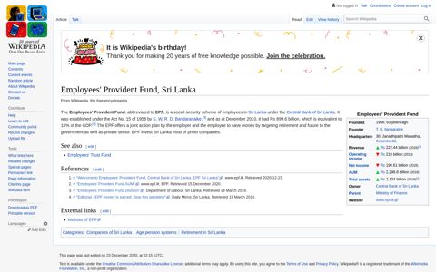 Employees' Provident Fund, Sri Lanka - Wikipedia