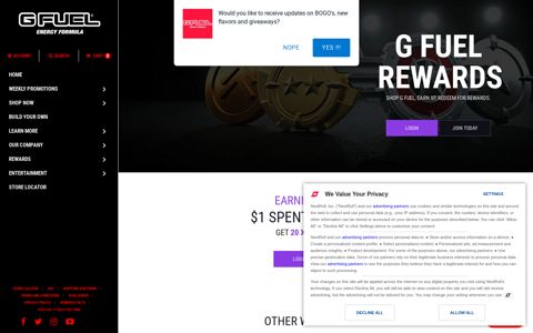 G FUEL Rewards: Easily Earn XP And Redeem It For Epic Loot!