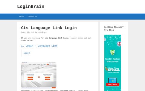 Cts Language Link - Login - Language Link - LoginBrain