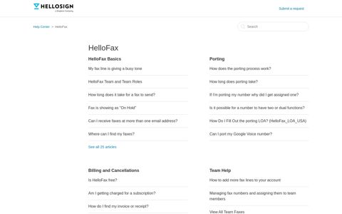 HelloFax – Help Center - HelloSign FAQ