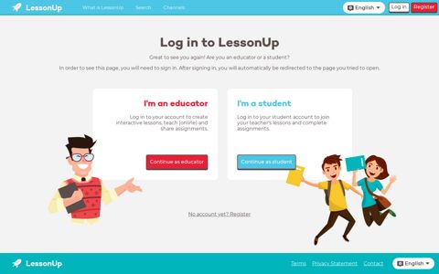 Log in - LessonUp