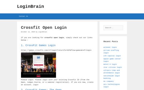 Crossfit Open - Crossfit Games Login - LoginBrain