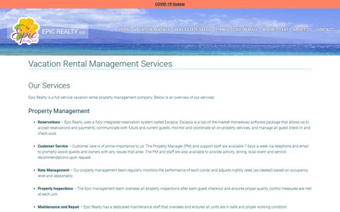 Vacation Rental Management Services | Epic Realty LLC