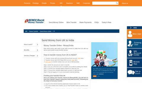 Money Transfer to India from UK - Send Money ... - ICICI Bank