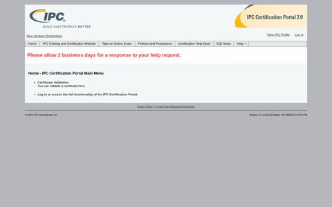 IPC Certification Portal